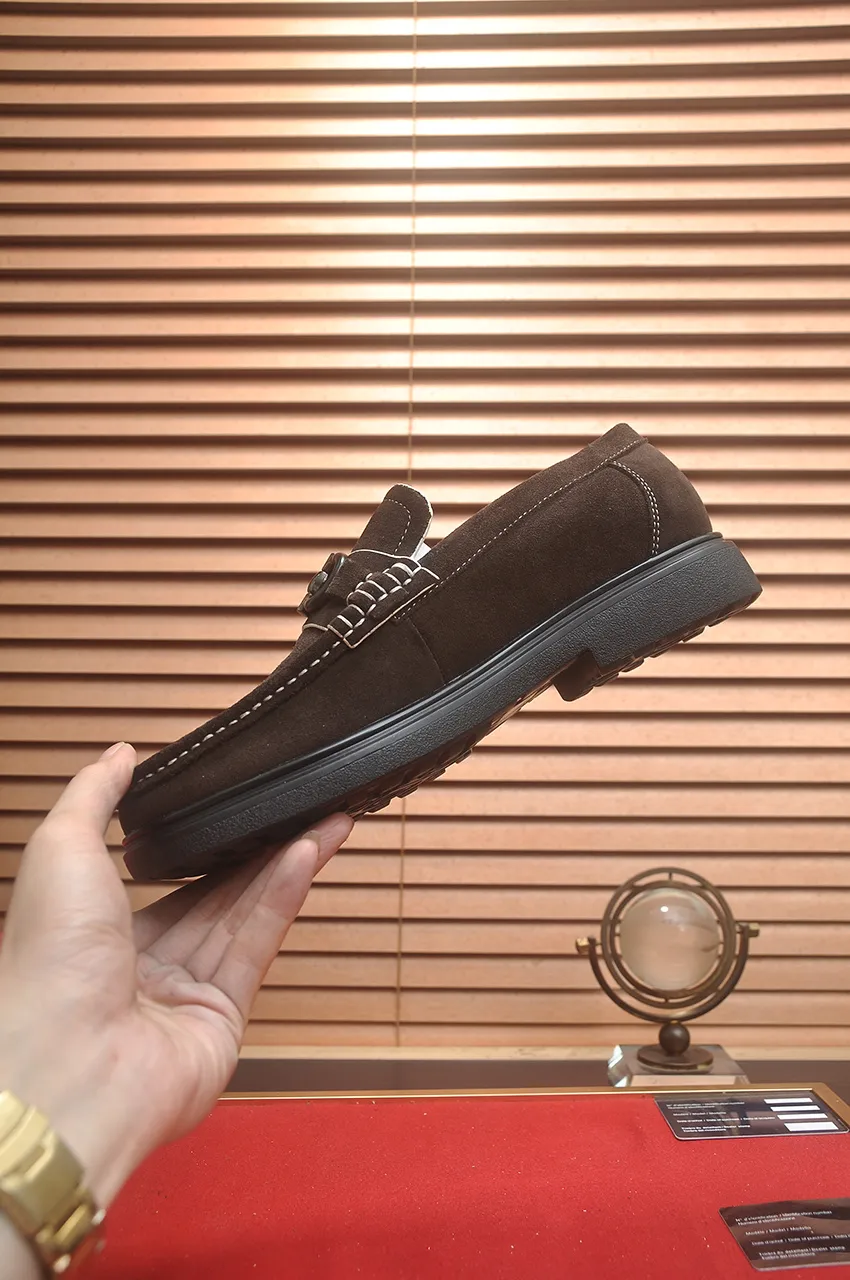 Men's shoes 💰440💶[Ferragamo/Ferragamo] The latest model in the counter. Original imported high-quality cowhide with open sides + imported 🐂 water-dyed cowhide lining + original luxury metal buckle + original combined outsole. No pressure for comparison. 38--45 (45 is custom-made and cannot be returned or exchanged)